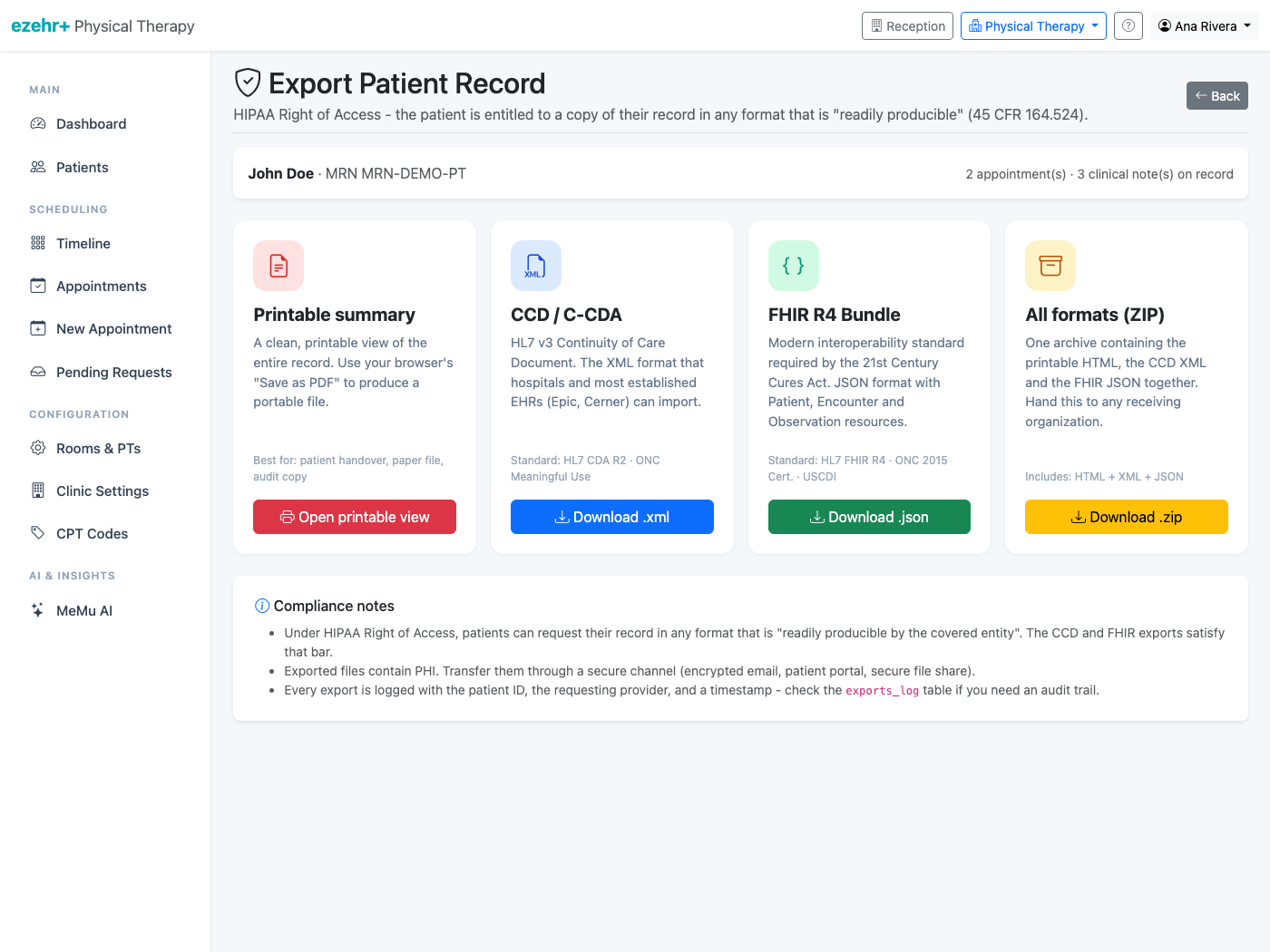 The export hub